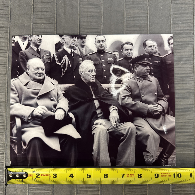 Photo Reproduction, Yalta Conference 1945 Churchill Roosevelt & Stalin 8x10 gallery