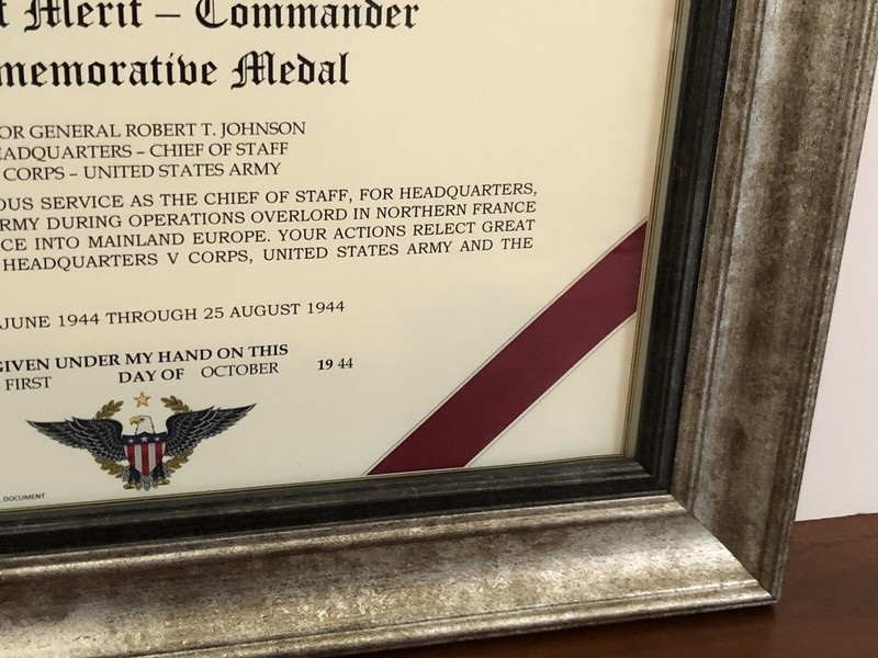 LEGION OF MERIT ~ COMMANDER Commemorative Certificate ~ Type 1 w/Free Printing gallery