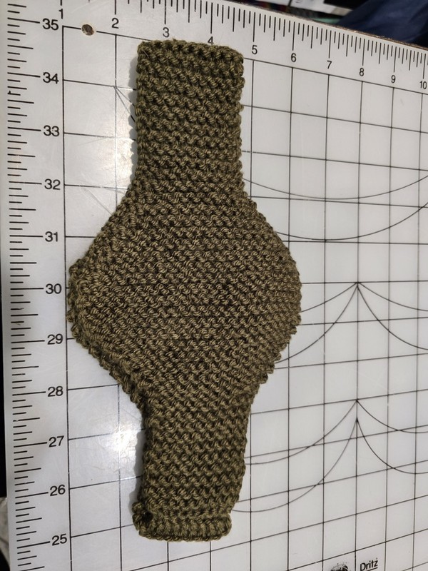 Handmade Reproduction WW2 US Army Knit Ear Muffs Olive Drab Acrylic Yarn gallery