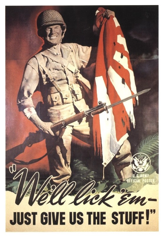 “We’ll lick ’em–Just Give Us the Stuff!” WWII Mini Poster 1991 Illustration