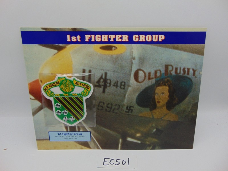 Willabee & Ward Emblems Of Air War WWII Patch & Info Card 1st Fighter Group