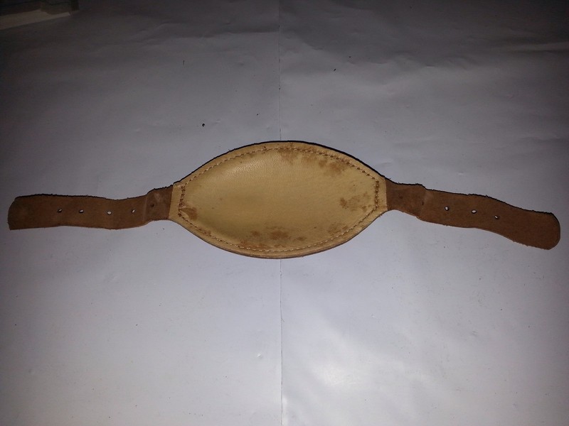 WW2 Leather Aviator Helmet chin Cup Chamois Lined Longer Than Paratrooper gallery