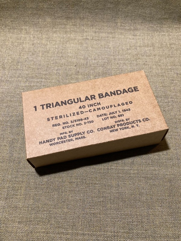 WWII US Army,USMC Triangular bandage Box