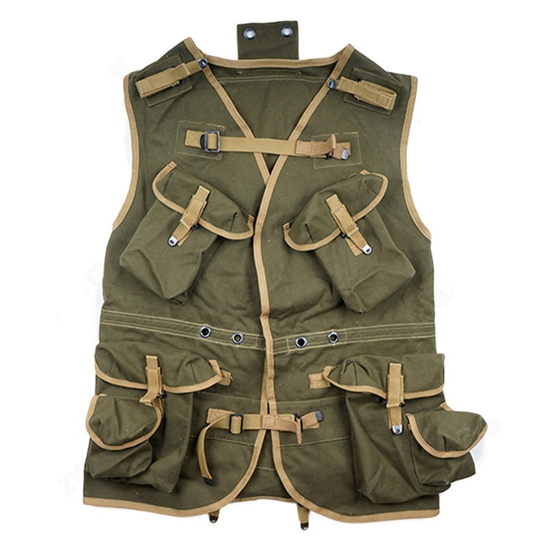 WW2 US ARMY D- DAY ASSUAULT VEST ARMY GREEN REPLICA