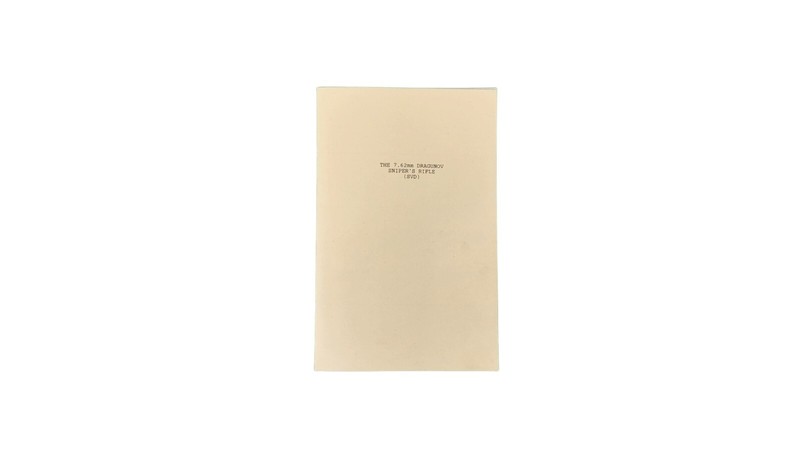 Reproduction of The 7.62mm Dragunov Sniper's Rifle (SVD) booklet