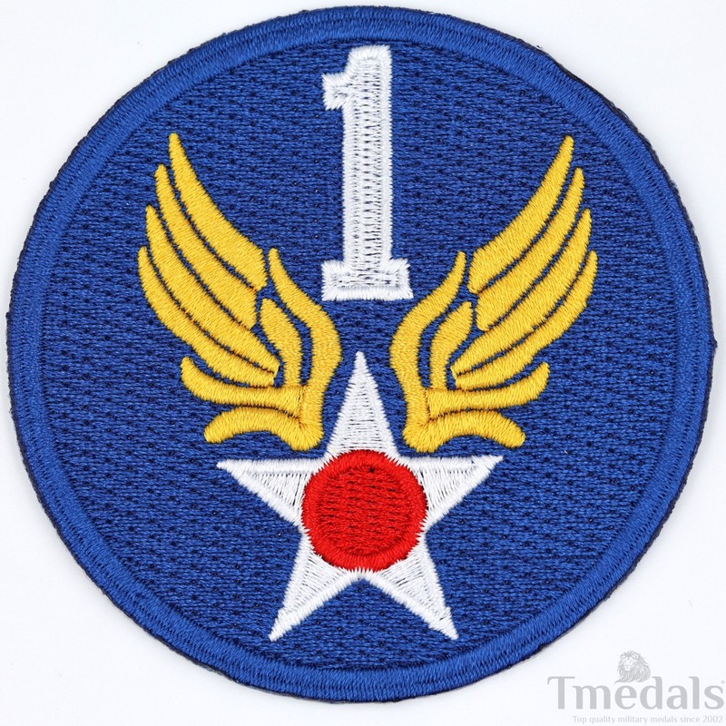 US 1st Army Air Force WW2 BULLION USAF Air Corps Squadron Shoulder Uniform Patch