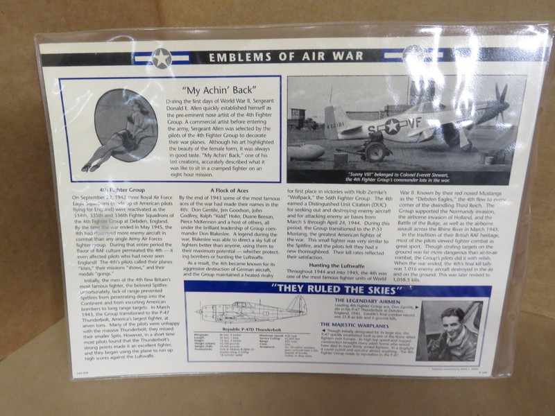 Willabee & Ward Emblems Of Air War WWII Patch 4th Fighter Group Debden Eagles gallery