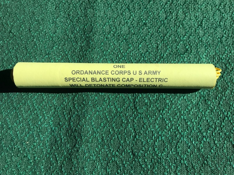 US Army Ordnance Corps blasting cap reproduction
