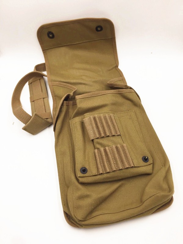 WW2 Army Canvas Map Bag Militaire Map Pack Sundries bag Khaki gallery