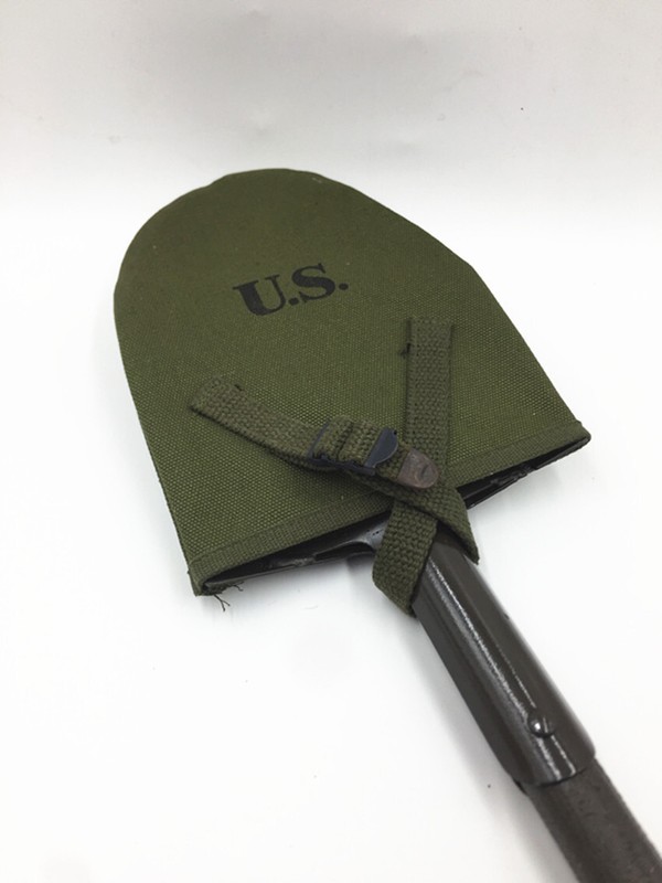 WW2 US ARMY USMC M1910 T-HANDLE SHOVEL OUTDOORS TOOL WITH GREEN COVER-56CM. gallery