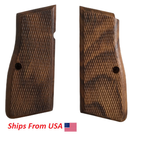 WWII GERMAN BROWNING HIGH-POWERED 9MM PISTOL WOODEN GRIPS