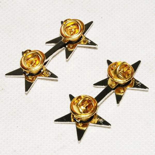 Pair Of WW2 US Army Officer 2 Star Major General Rank Badges Pin – US093 gallery