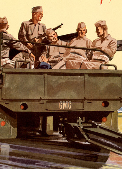 1942 Firepower depends on Truck Power Vintage Style WW2 Poster - 18x24 gallery