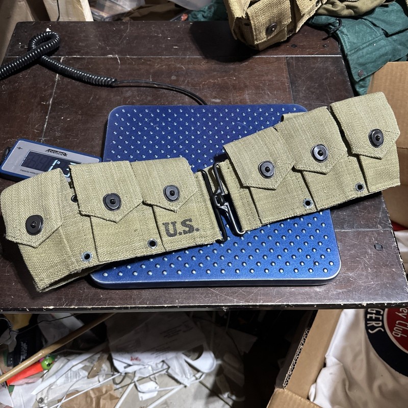 Repro US Army Military WW2 Cartridge Ammo Belt M1 Garand Olive Green