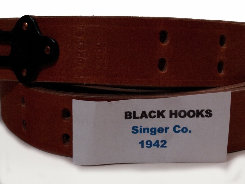 US M1 Garand. '03 rifle sling SINGER CO. 1942 PREMIUM M1907 leather REPRO NEW gallery