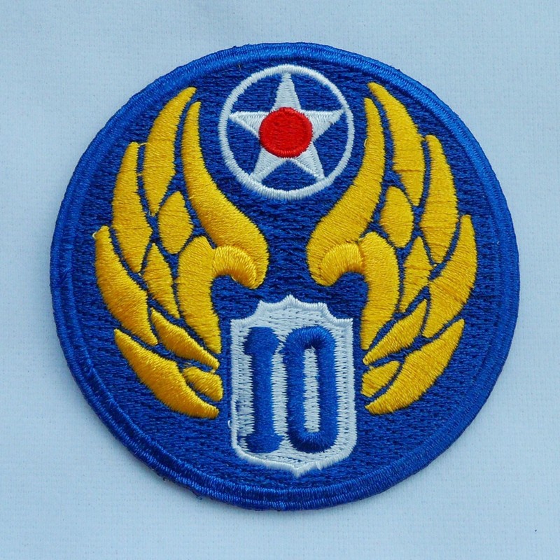 WW2 US Army Air Forces Patch 10th AAF AF Jacket Embroidered Patch