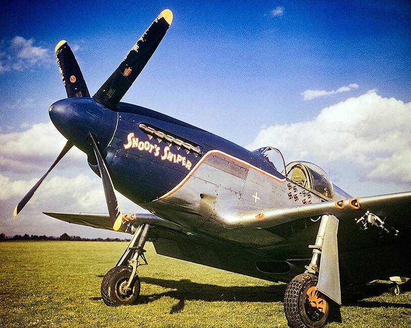 SNOOT’S SNIPER P-51 MUSTANG AT RAF BODNEY 11×14 GLOSSY PHOTO PRINT