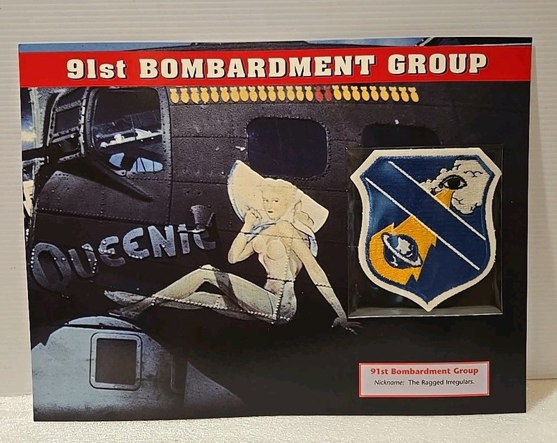 WWII Emblems Of Air War Patch 91st Bombardment Group “The Ragged Irregulars”