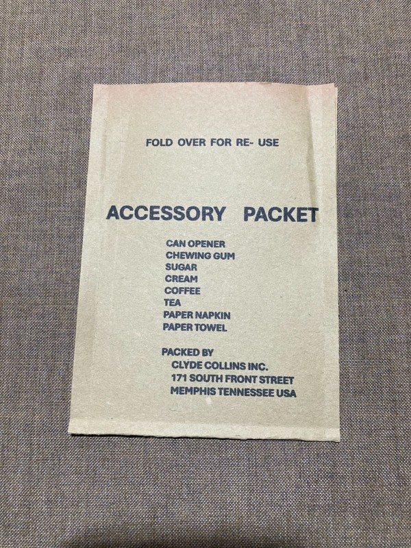 Korean war US Army US Marine Corps C Ration Assault Box Accessory pack envelope