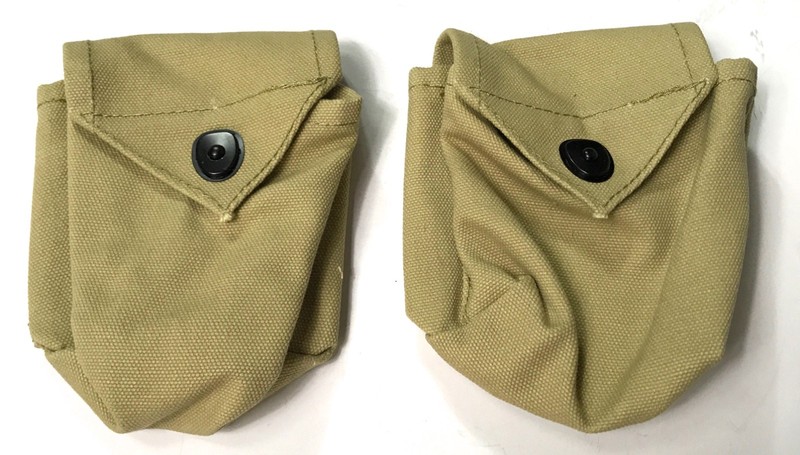 WWII US ARMY AIRBORNE PARATROOPER M1 GARAND RIFLE RIGGER MADE AMMO POUCH-PAIR