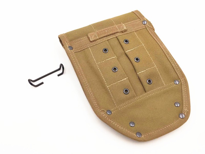 WWII US Army WW2 M1943 M43 Folding Shovel Head Cover khaki Canvas High Quality gallery