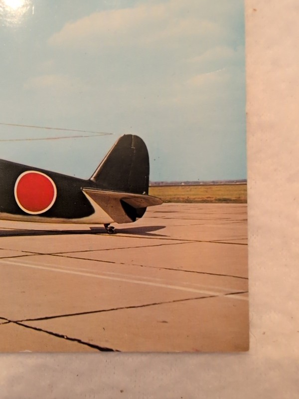 Vintage Souvenir Japanese Fighter Plane Postcard WII Air Force Museum 1960s gallery