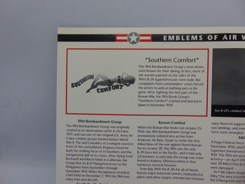 Willabee & Ward Emblems Of Air War WWII Patch 19th Bombardment Southern Comfort gallery