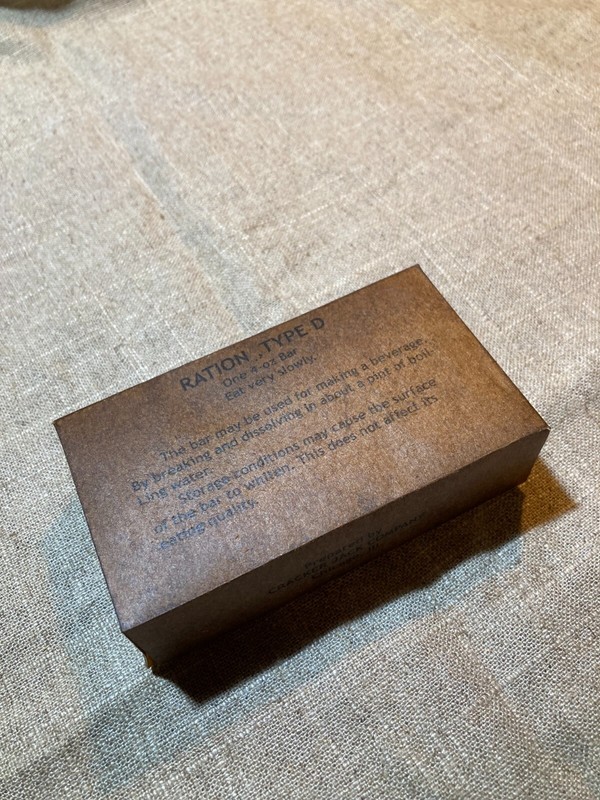 WWII Army AAF Chocolate D-Bar 4 oz. Survival Ration, 10-in 1″
