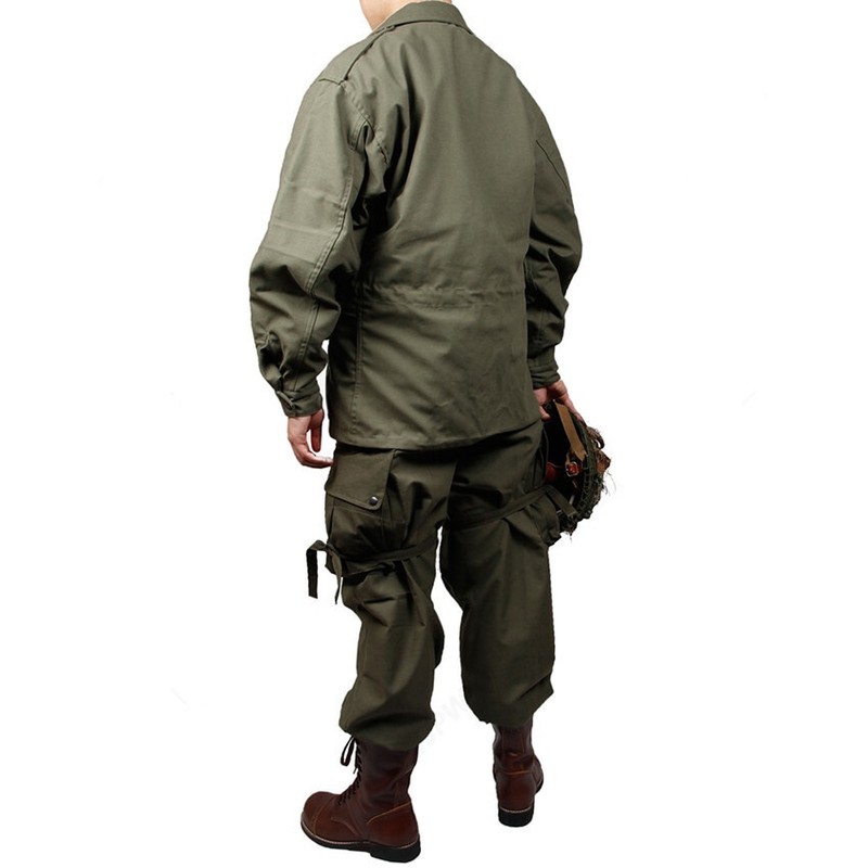 WW2 US army green outdoor M43 jacket Windbreaker uniform Pure cotton Coat+ pants gallery