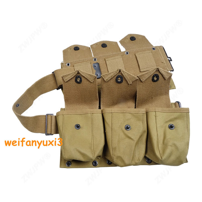 Replica World War II US Army B.A.R. 6 Bags khaki Money Belt Button Closure Bags gallery