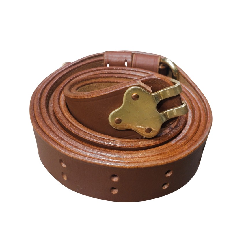 WWII US M1 GARAND RIFLE M1907 CARRY SLING WITH COPPER FITTINGS gallery