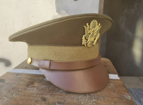 U.S. WWII Officer Visor Crusher Cap: Winter (OD Green)- All Size gallery