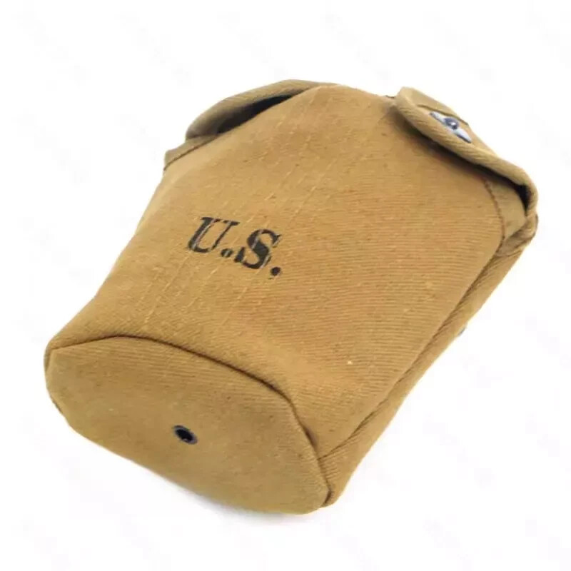 WWII WW2 US M1910 Canteen Khaki Cover gallery