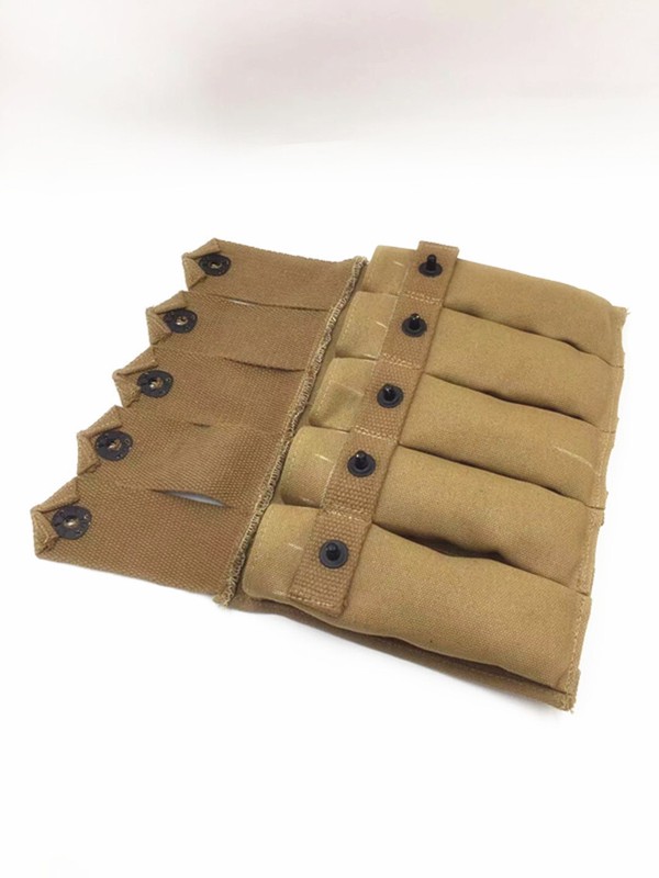 Repro WWII WW2 US ARMY Military Thompson 5 Cell 20rd Magazine Pouch Ammo Bag gallery