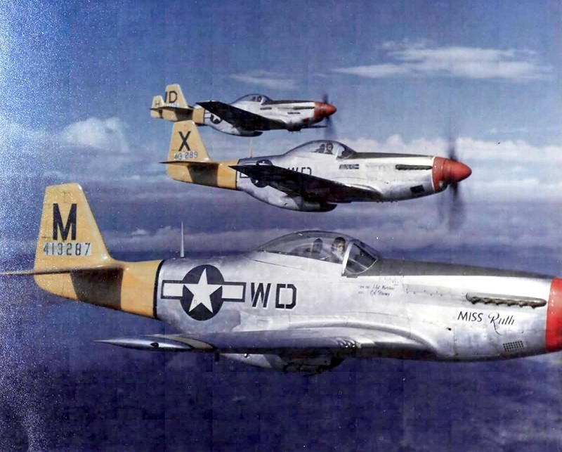 North American P-51 Mustang World War II WWII WW2 8×10 Color Photo 541c