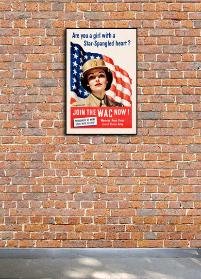 1940s “Join the WAC now!” WWII Historic Propaganda War Poster - 16x24 gallery