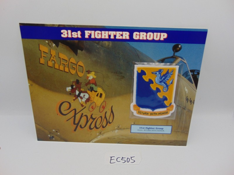 Willabee & Ward Emblems Of Air War WWII Patch 31st Fighter Group Return W/ Honor