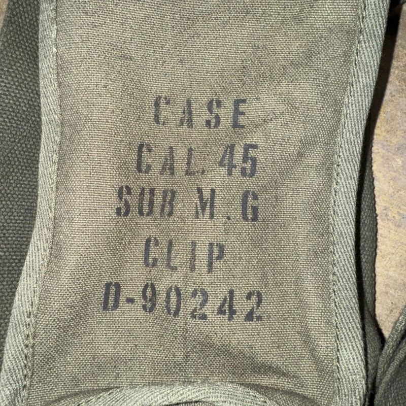 Reproduction U.S. WWII Grease Gun or Thompson Magazine Carry Case Pouch gallery