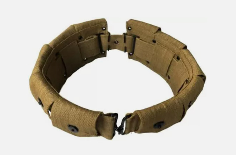 U.S.WWII Springfield M1923 Garand Canvas 10 Pocket Belt- Khaki gallery