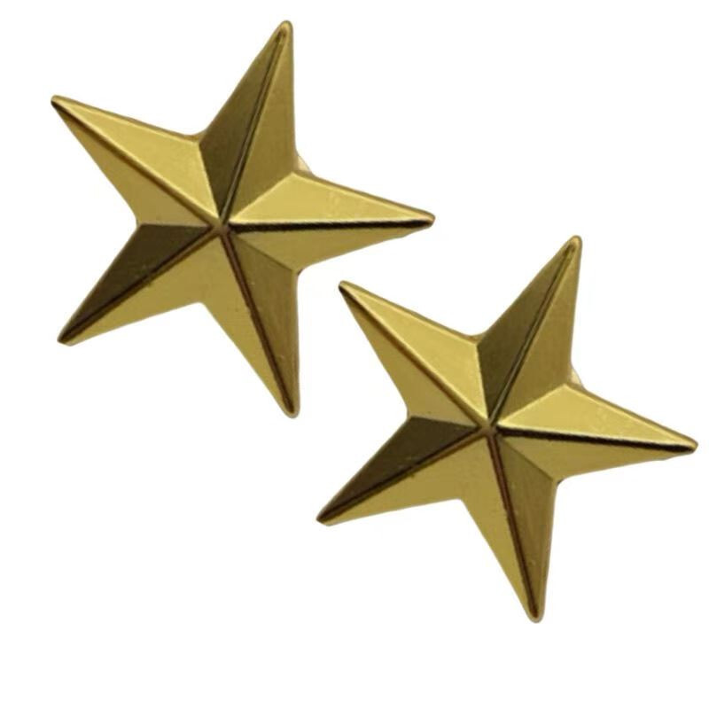 WW2 Pair US Army One Star Brigadier General Rank Insignia Badges Gold
