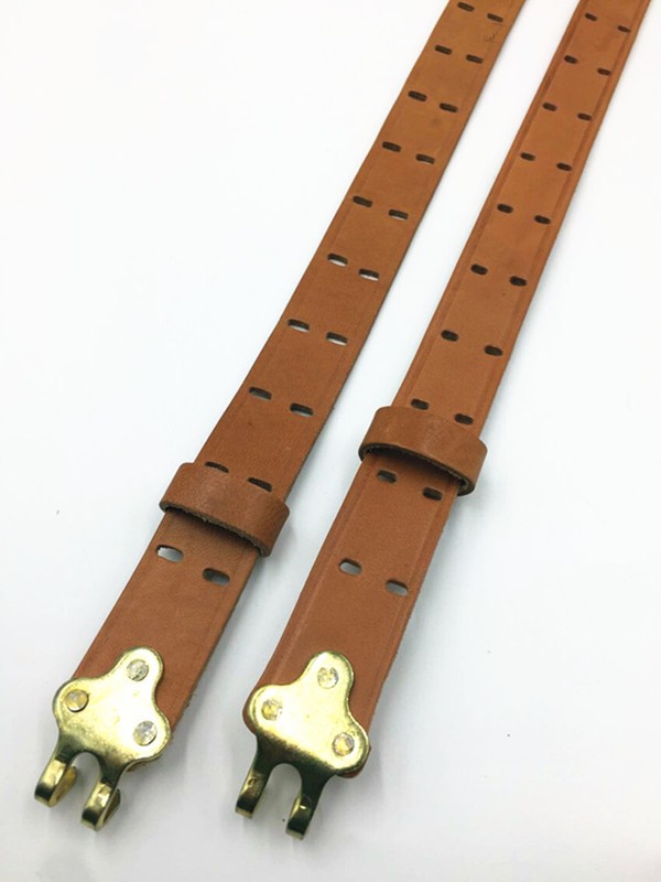 WWII WW2 US ARMY M1907 RIFLE LEATHER SLING M1 GARAND SPRINGFIELD STRAP Golden gallery