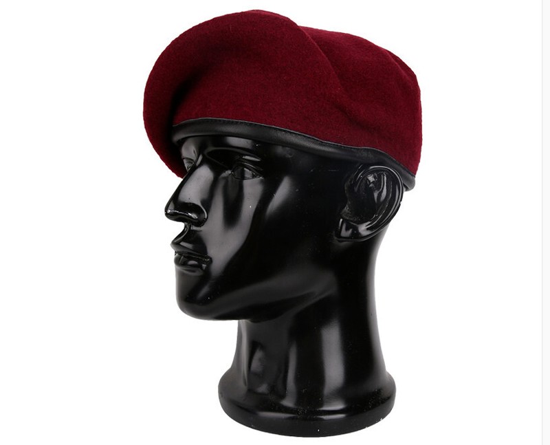 3PCS US ARMY SPECIAL FORCES WOOL BERET RED KHAKI GREEN MILITARY HAT 7-1/2 gallery