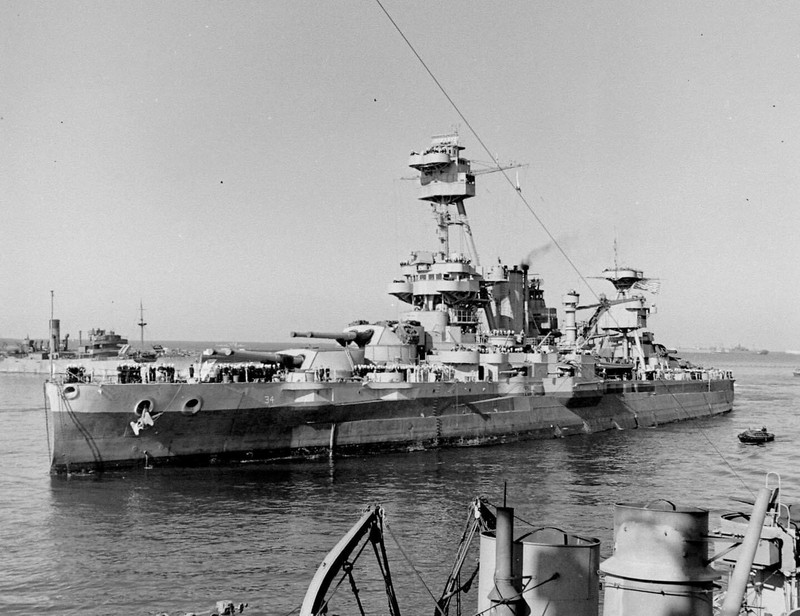 WW2 WWII Photo World War Two / US Navy Battleship USS New York BB-34 Casablanca