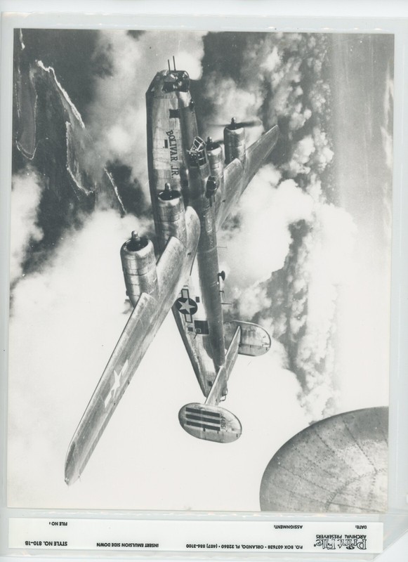 WWII 8x10 Photo Print bomber plane bolivar jr USAAF