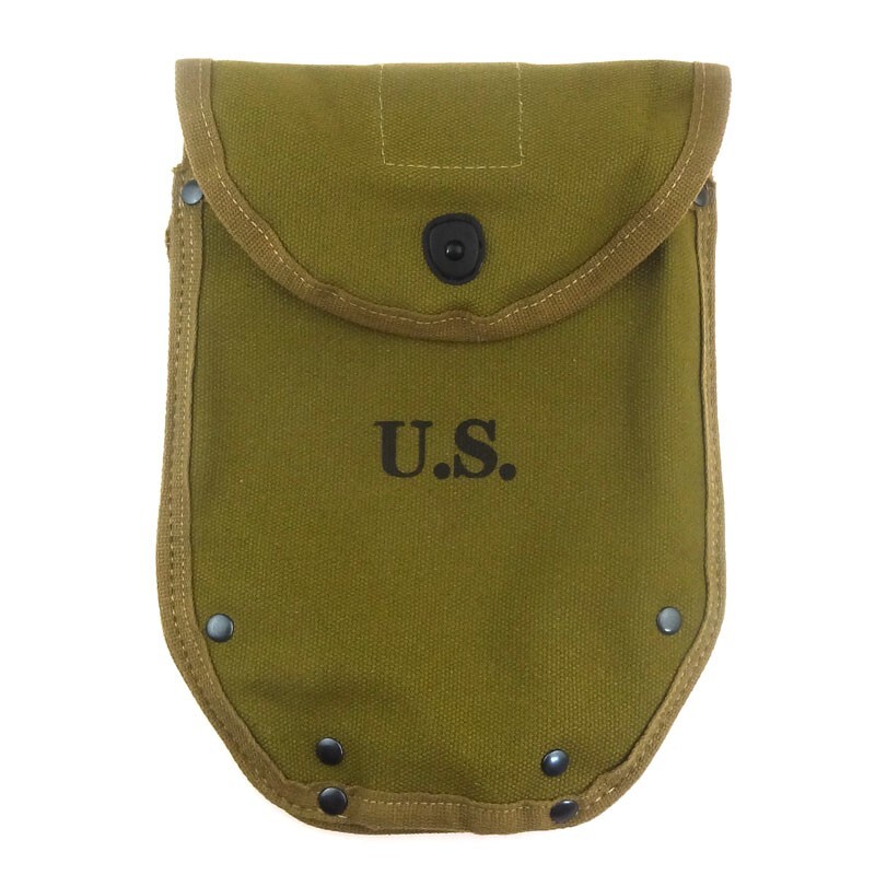 WWII US Army M1943 M43 Folding Shovel Head Canvas Cover Khaki
