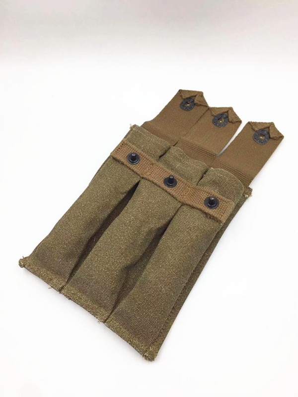 WW2 Thomsen Bag Triple Pack American Soldier Equipment Pack Three Pocket Pouch gallery
