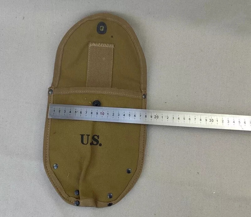 WW2 US ARMY M43 FOLDING SHOVEL HEAD COVER TOOL CARRIER KHAKI sailcloth gallery