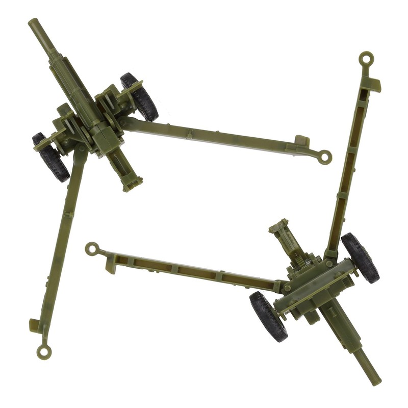BMC CTS WW2 US Howitzer Artillery & Crew 12pc OD Green Plastic Army Men Playset gallery
