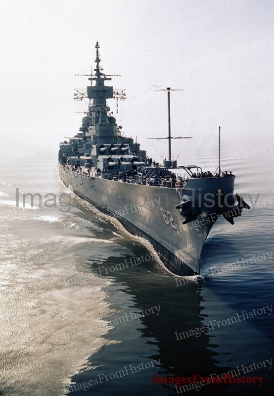 8x10 Print Battleship New Jersey Entering Delaware Bay #3