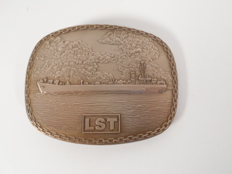 Belt Buckle LST Military Ship SOLID NICKEL SILVER Indiana Metal Craft